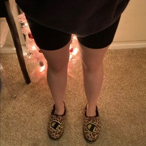 black athletic shorts